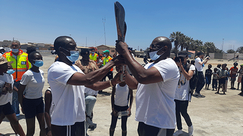 Queen’s Baton gets warm welcome at Walvis Bay