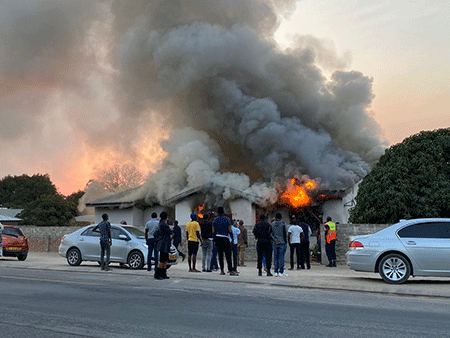 Strong blaze engulfs councillor’s house
