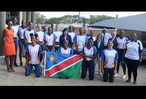 Desert Jewels receives national colours …as they leave for Spar Challenge