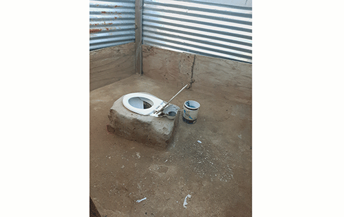 One toilet for 45 households