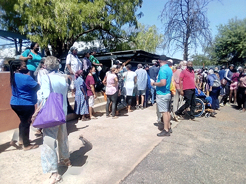 Chaos erupts at pension pay point