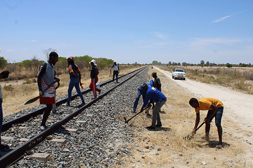 Community clears bushes to minimise rail accidents