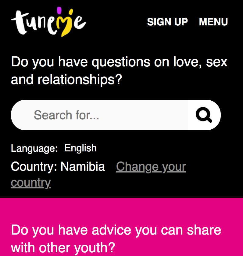 Sexual health info accessible on app