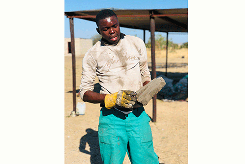Rundu resident creates bricks out of discarded plastic