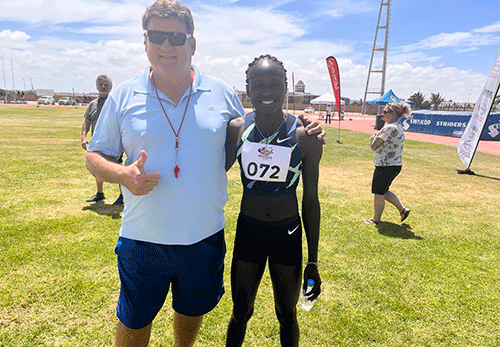 Mboma stars in 100m… wins race in first attempt