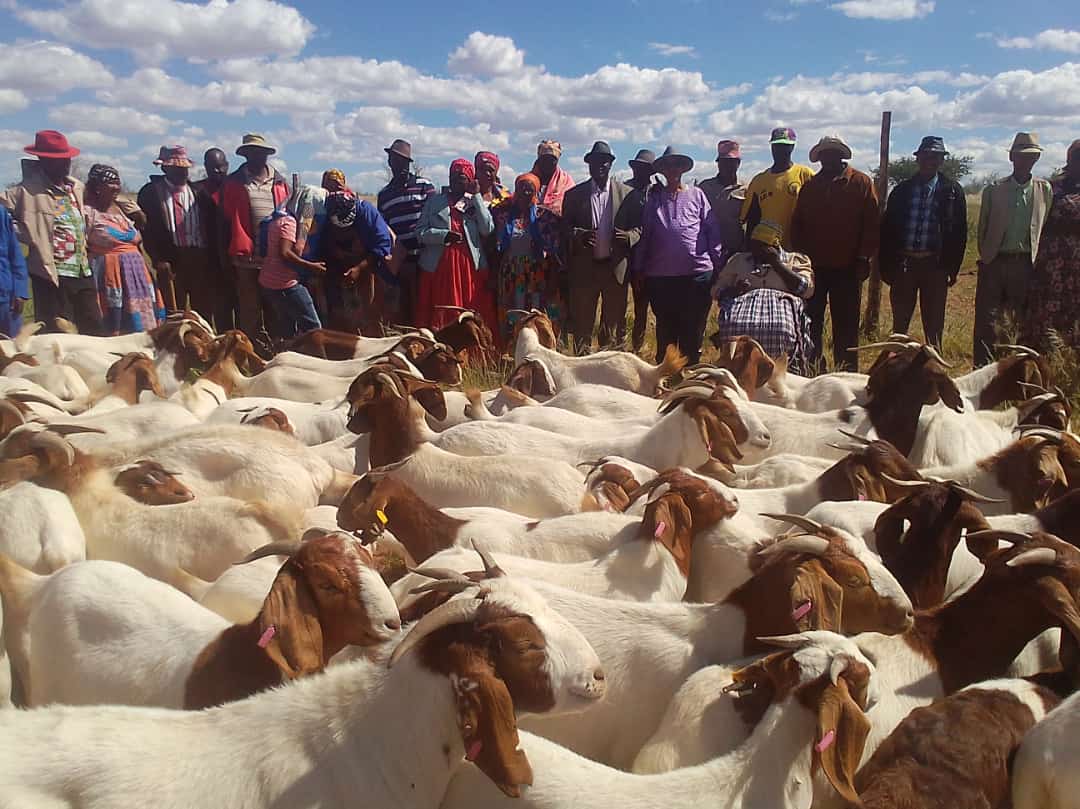 Berseba residents receive goats, equipment