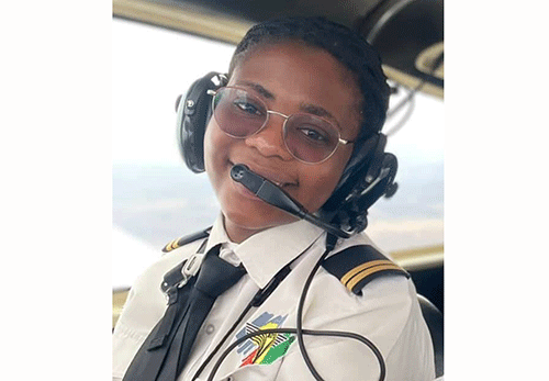 Young female pilot soars to new heights