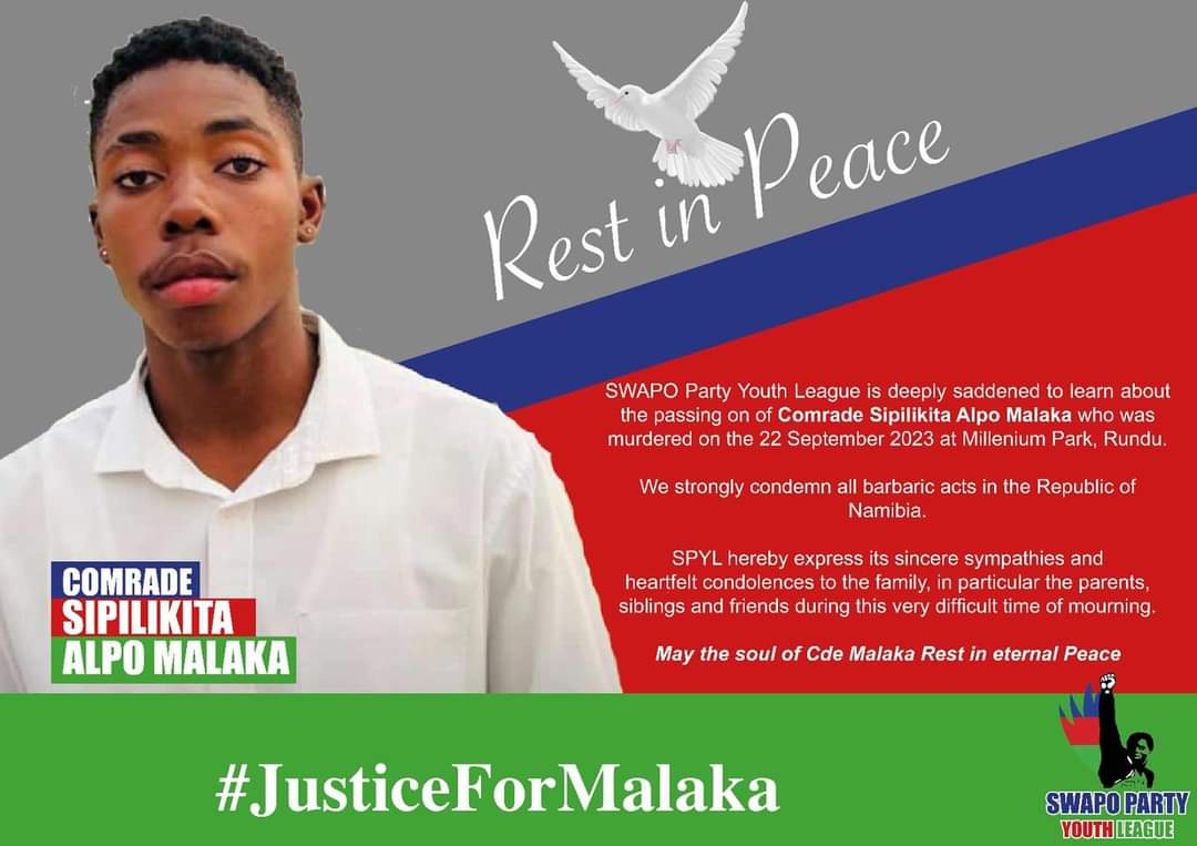 SPYL condemns killing of Malaka at Rundu