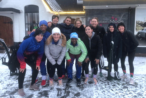 Indoor hockey women intensify training… as cold weather bites