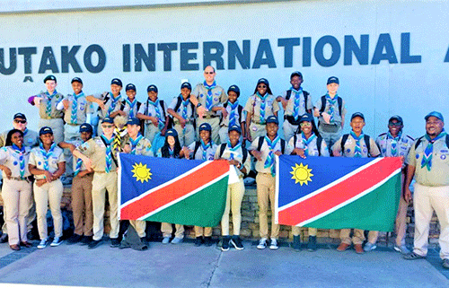 Namibian scouts in South Korea for World Jamboree