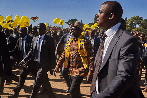 Zimbabwe opposition leader launches election campaign