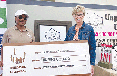 Rössing donates N$350 000 to baby haven