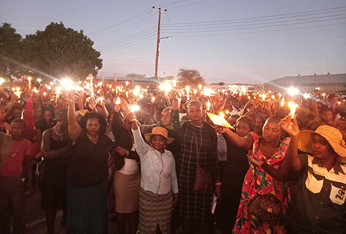 Opuwo mourns Geingob with candlelight vigil