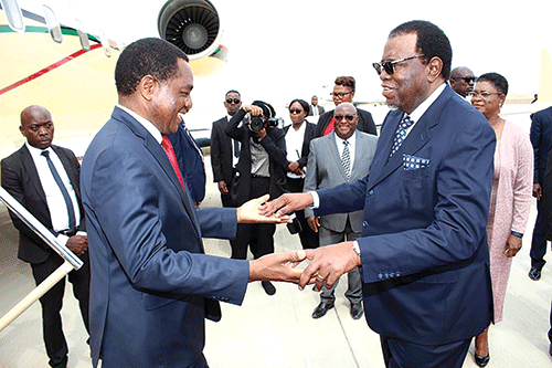 Hichilema delivers on Geingob, Nujoma promise
