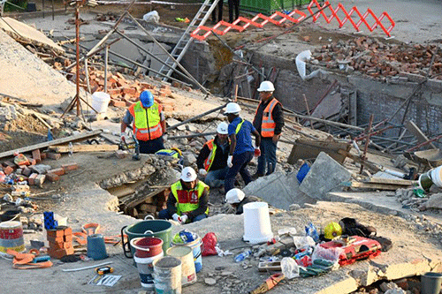 SA rescuers in contact with 11 trapped in collapsed building