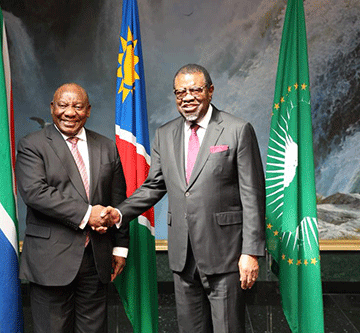 Namibia, SA share vision for peace