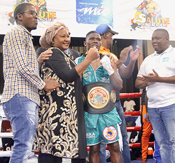 Nghutenanye: I am ready  to take on the big guns…as he successfully defends title