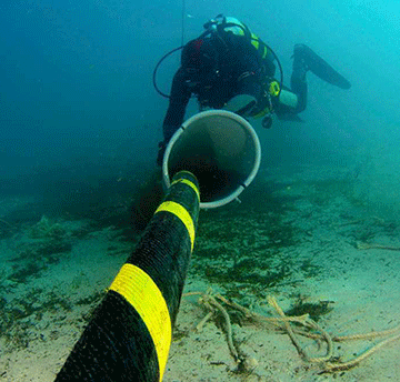 Damaged subsea internet cable undergoes repairs