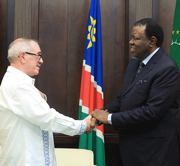 Geingob bids farewell to Cuban ambassador