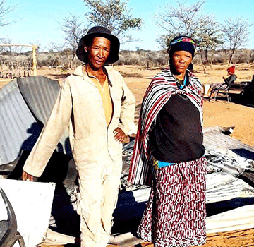 Epukiro family homeless after shack goes up in flames