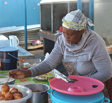 Inflation fries vetkoek vendors