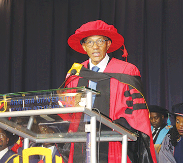 Fredericks receives honorary doctorate from NUST