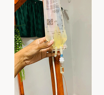 Getting a lift through IV drips