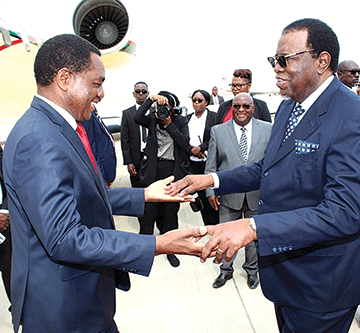 Hichilema delivers on Geingob, Nujoma promise