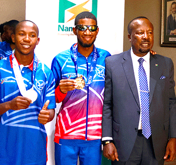 nampower 2 NamPower reaffirms support for disability sport … hands over a N$500 000 cheque