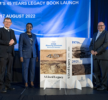 Rössing launches   45 years’ legacy book