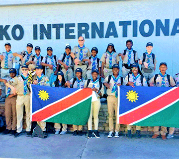 scouts Namibian scouts in South Korea for World Jamboree