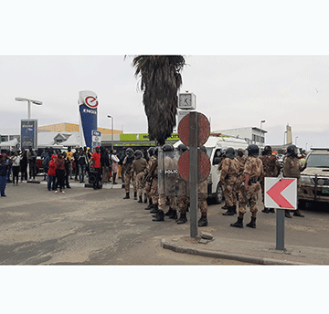 Police crush Walvis Bay Shoprite protest