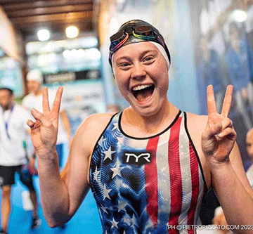 American swimmer urges local swimmers to chase their dreams