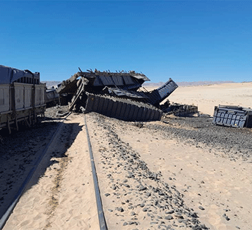 Derailed train causes two fatalities