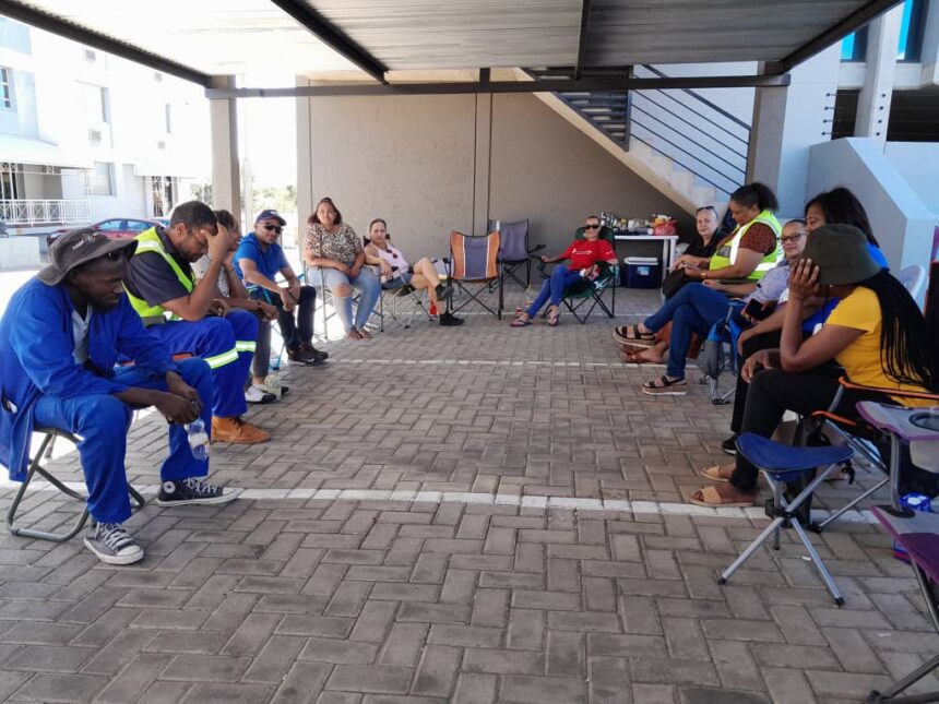 Air Namibia workers camp for severance pay