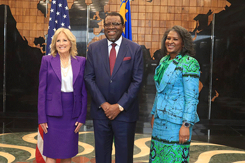 US first lady arrives in Namibia