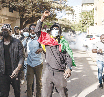 Clashes outside Senegalese parliament