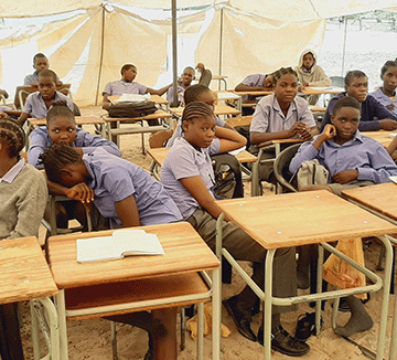 imbili Imbili struggles ahead in tent, shack