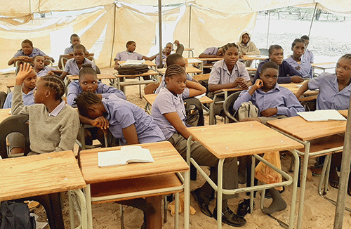 Imbili struggles ahead in tent, shack