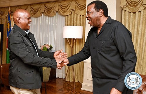 masisi 2 Masisi pays Geingob courtesy call in New York