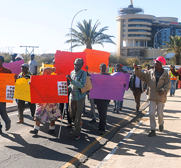 mineworkers 3 Ex-mineworkers demand benefits from NAM-MIC
