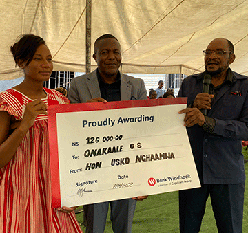 patron Best Onakaale Combined School learner to win N$55 000