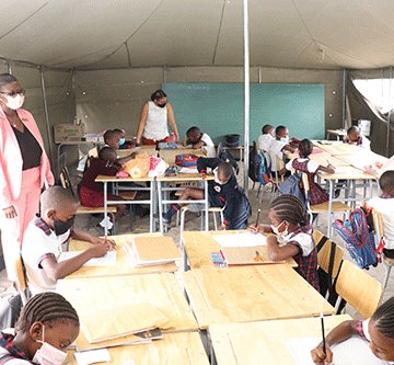 Tents bolster Oshana classroom numbers