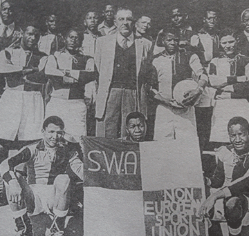 Ode to great footie ‘Ou /Hurob’  Theodore Wherrick Zimmer-Goreseb 1937 – 2024