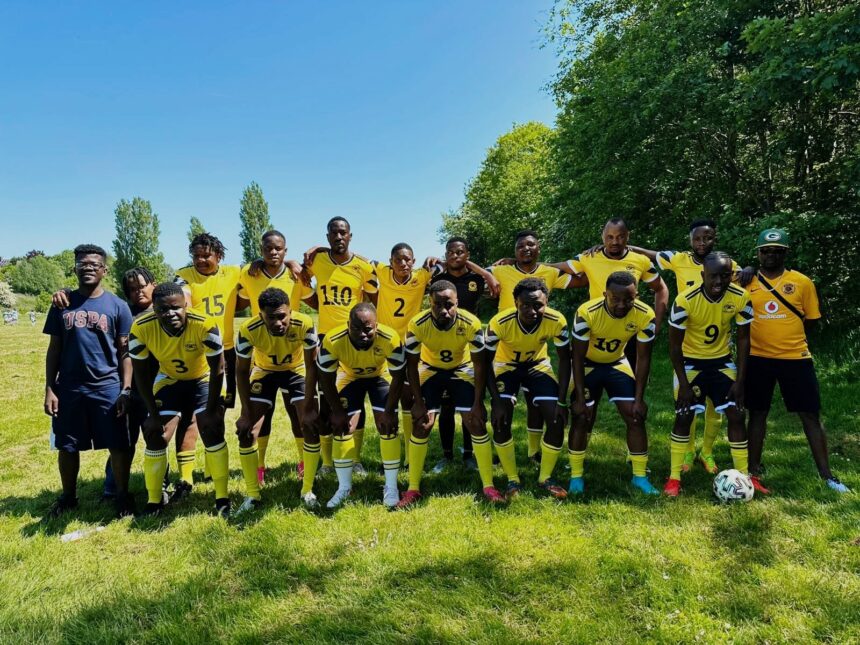 Namibian Sheriff rides on the crest of the UK waves…pitchside with Ronnie ‘Jaly’ Kamaundju