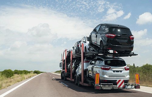 In-transit second hand cars to be transported on trailers