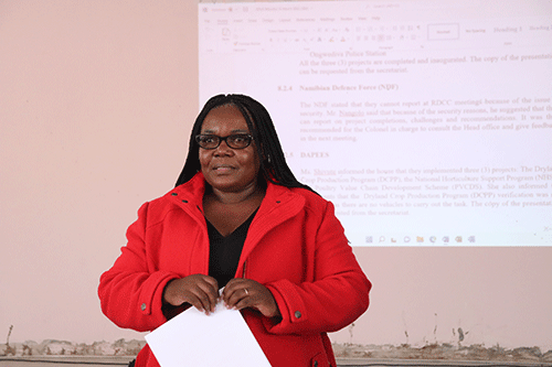 Oshana takes stock of development 