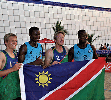 volleyball jpg 2 Beach volleyball win silver in Zambia