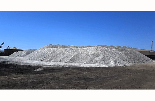 Lithium destined for China lies in harbour