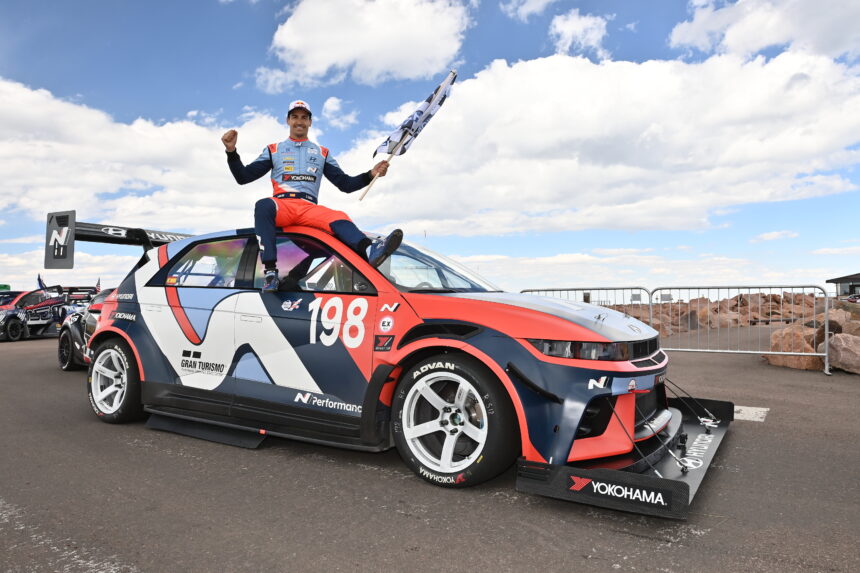 Hyundai IONIQ sets EV crossover record at Pikes Peak 